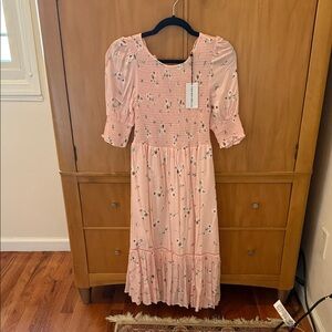 NWT Yakima Bella Floral Pink Midi Dress